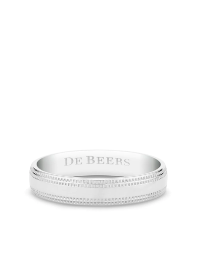 De Beers Logo浮雕戒指 In Silver