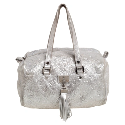 Pre-owned Louis Vuitton Silver Monogram Shimmer Limited Edition Comete Bag