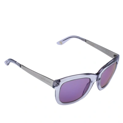 Pre-owned Ralph Lauren Silver Tone & Clear/ Purple Mirrored Rl 8077-w Sunglasses