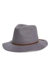 Brixton Wesley Wool Fedora In Grey