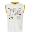 DOLCE & GABBANA EMBROIDERED JERSEY waistcoat TOP,15970641