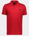 Paul & Shark Organic Cotton Piqué Polo With Iconic Badge In Red