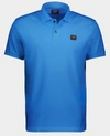Paul & Shark Organic Cotton Piqué Polo With Iconic Badge In Light Blue