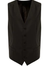 Dolce & Gabbana Button-down Gilet In Black