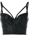 DOLCE & GABBANA SATIN BUSTIER TOP