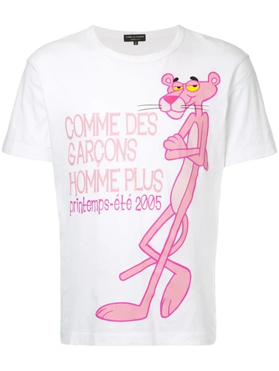 Pre-owned Comme Des Garçons Homme Deux 古着pink Panther T恤 In White