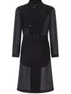 DOLCE & GABBANA SHEER-PANELLED TRENCH COAT
