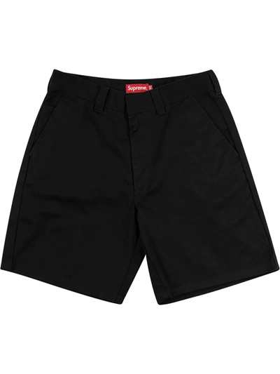 Supreme Straight-leg Work Shorts In Black