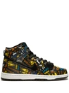 Nike X Concepts Dunk Hi Pro Sb "stained Glass In Black