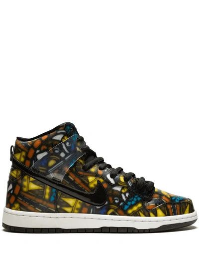 Nike X Concepts Dunk Hi Pro Sb "stained Glass In Black