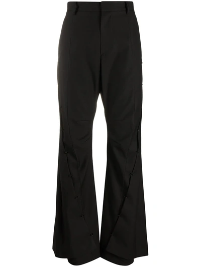 Hyein Seo Pierced Kick-flare Trousers In Black