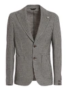 LUIGI BIANCHI MANTOVA WOOL BLEND SINGLE BREASTED BLAZER