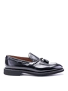 DOUCAL'S TASSEL DETAIL LEATHER LOAFERS