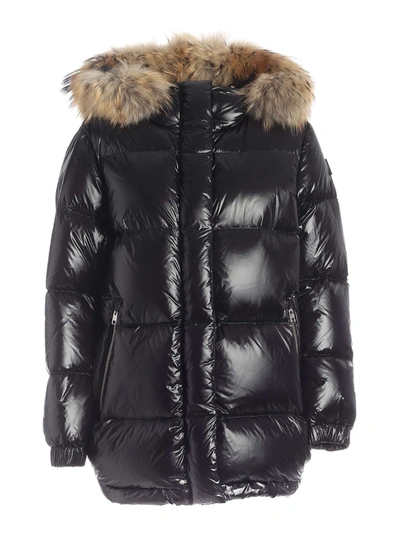 Woolrich Aliquippa Down Jacket With Murmasky Fur In Black