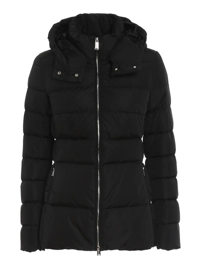 Add Hooded Puffer Jacket In Black