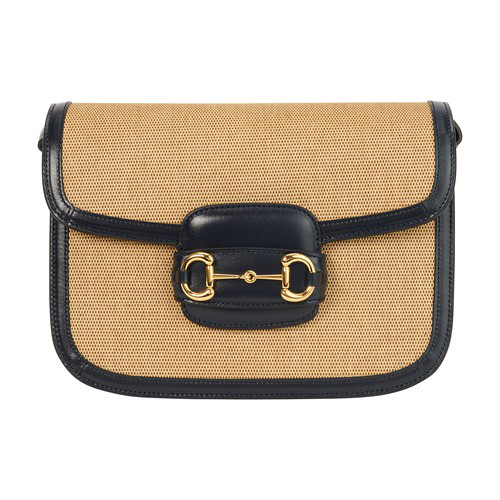 Gucci Horsebit 1955 Shoulder Bag In Brown Beige+ Blu | ModeSens