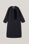 Ganni Recycled Ripstop Quilt Coat Black Size 4