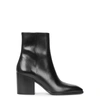 AEYDE LEANDRA 80 BLACK LEATHER ANKLE BOOTS,3285940