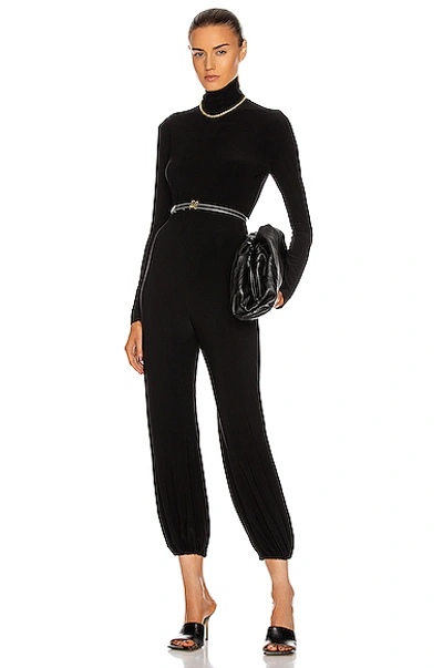 Norma Kamali Turtleneck Jog Jumpsuit In Black