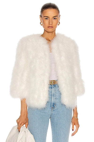 YVES SALOMON FEATHER JACKET,YVES-WO89