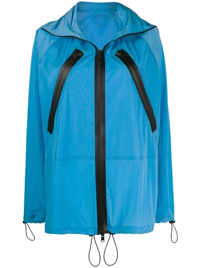 Bottega Veneta Zipped Lightweight Jacket In Blue
