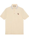 GUCCI CAT PATCH PIQUÉ POLO SHIRT