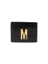 MOSCHINO LEATHER TRI-FOLD WALLET,0400012965767