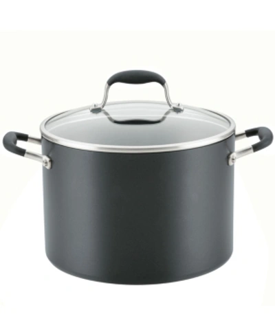 Anolon Advanced Home Hard-anodized Nonstick 10-qt. Wide Stockpot In Onyx