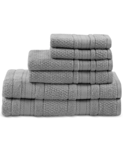 Madison Park Adrien Super-soft Cotton 6-pc. Towel Set Bedding In Silver
