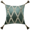 Waterford Anora Brass/jade Square Decorative Pillow In Multi