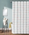 Lush Decor Ombre Stripe Yarn Dyed Cotton Shower Curtain, 72" X 72" In Rainbow