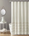 Lush Decor Vintage Stripe Yarn Dyed Cotton Shower Curtain, 72" X 72" In Neutral