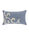 J Queen New York Aurora Boudoir Decorative Pillow, 15" X 21" In Blue