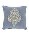 J Queen New York Aurora Decorative Pillow, 20" X 20" In Blue