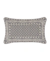 J Queen New York Houston Boudoir Decorative Pillow, 13" X 21" In Charcoal