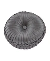 J Queen New York Houston Tufted Decorative Pillow, 15" Round In Charcoal