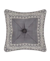 J Queen New York Houston Embellished Decorative Pillow, 18" X 18" In Charcoal