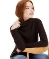 CHARTER CLUB CASHMERE CABLE-KNIT TURTLENECK SWEATER, CREATED FOR MACY'S