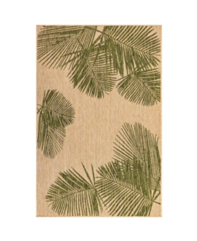 Liora Manne Carmel Palm 4'10" X 7'6" Outdoor Area Rug In Green