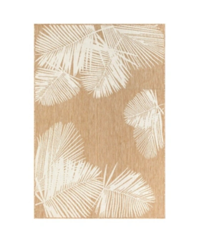 Liora Manne Carmel Palm 6'6" X 9'4" Outdoor Area Rug In Sand