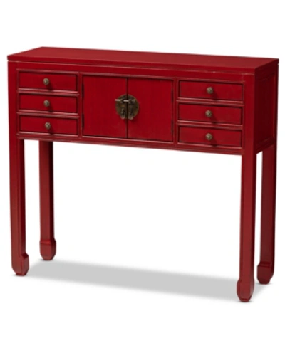 Furniture Anacan 6-drawer Console In Red