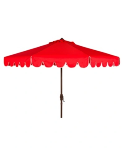 Safavieh Venice 9' Umbrella In Red