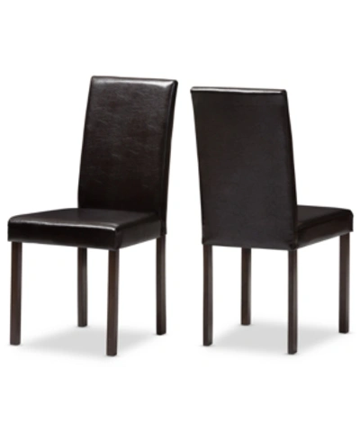 Furniture Aurra Dining Chair (set Of 4) In Dark Brown