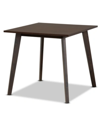 Furniture Britte Mid-century Modern Square Dining Table In Brown