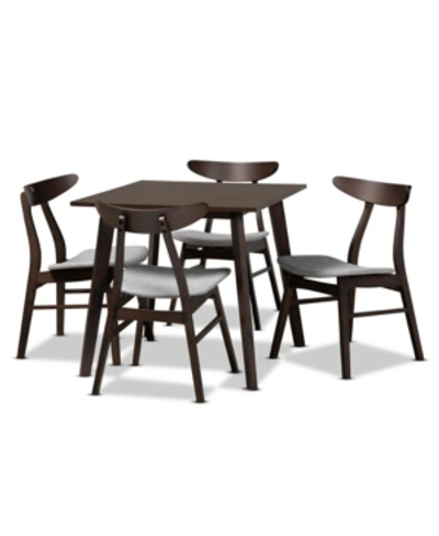 FURNITURE FURNITURE BRITTE UPHOLSTERED 5 PIECE DINING SET