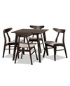 Furniture Britte Upholstered 5 Piece Dining Set In Beige