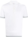 BRIONI POLO SHIRT WITH SLEEVE TRIM