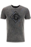 DOLCE & GABBANA DG FLOCKED LOGO T-SHIRT