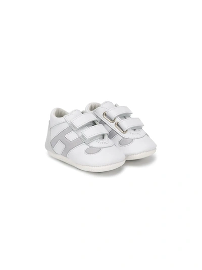 Hogan Babies' Touch Strap Fastening Sneakers In White