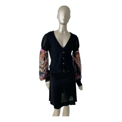 Pre-owned Just Cavalli Mid-length Dress In Black